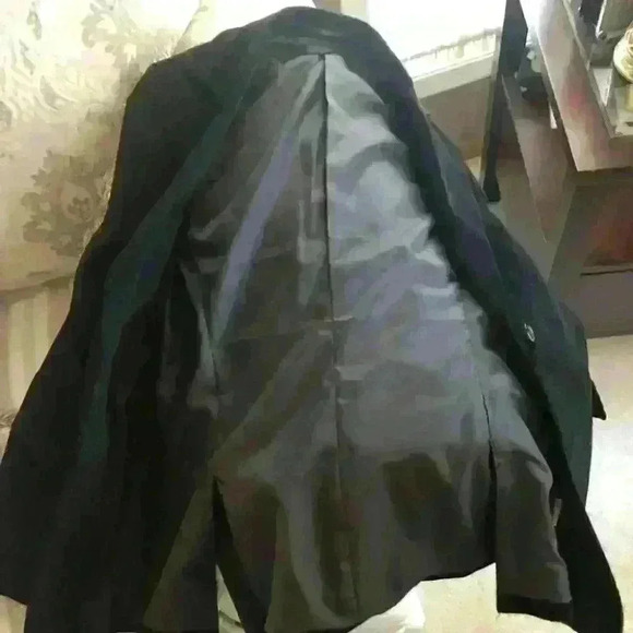 True Religion Single  Button Tailored Black Velvet Blazer Jacket Medium - Picture 6 of 11